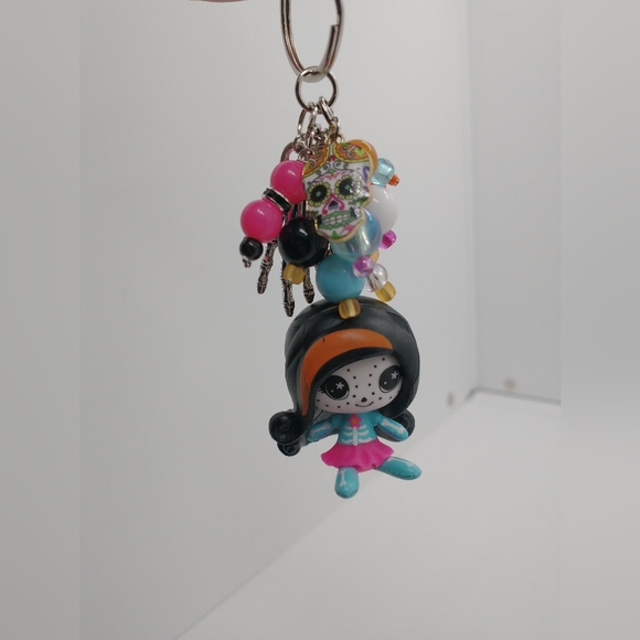 Skelita Keychain Monster High Mini Figure Purse Charm Backpack Glow in the Dark - Picture 10 of 10